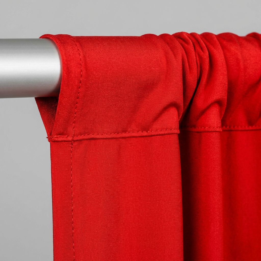 Spandex 4-way Stretch Drape Curtain 12ft H x 60" W - Red - CV Linens
