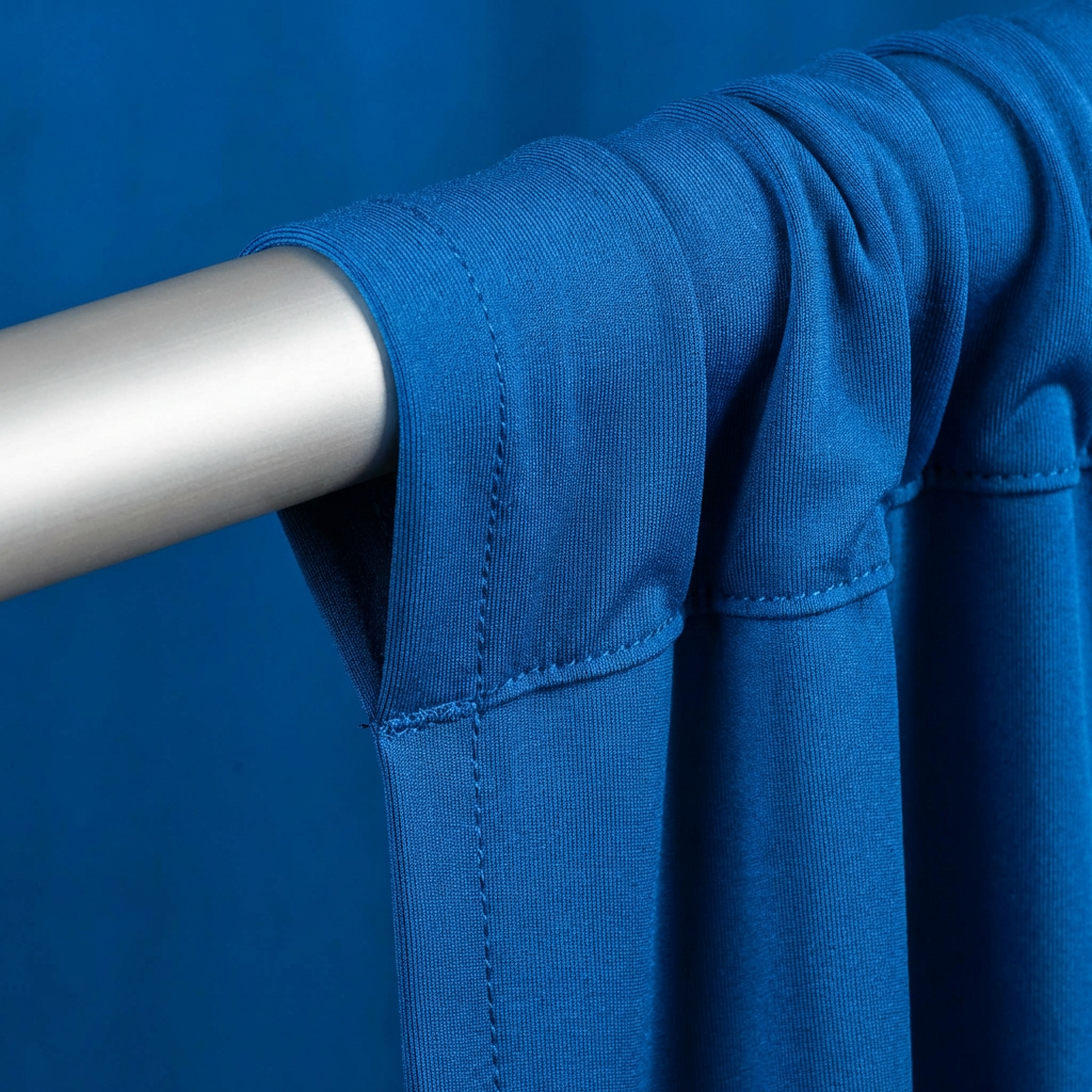Spandex 4-way Stretch Drape Curtain 12ft H x 60" W - Royal Blue - CV Linens