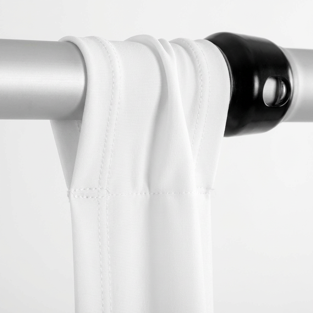 Spandex 4-way Stretch Drape Curtain 12ft H x 60" W - White - CV Linens