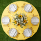 Canary Yellow Premium Polyester 108" Round Tablecloth | Wedding | Event | Wholesale by CV Linens