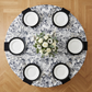 French Toile 108" Round Tablecloth - Black - CV Linens