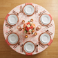 French Toile 108" Round Tablecloth - Coral - CV Linens