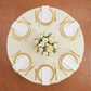 Economy Polyester Tablecloth 108" Round - Ivory - CV Linens