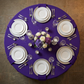 Economy Polyester Tablecloth 108" Round - Purple - CV Linens