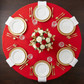 Premium Polyester 108" Round Tablecloth - Red - CV Linens