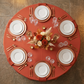 Premium Polyester 108" Round Tablecloth - Rust - CV Linens