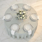 Premium Polyester 108" Round Tablecloth - Gray/Silver - CV Linens