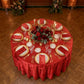 Velvet 120" Round Tablecloth - Red - CV Linens