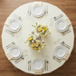 Light Ivory Economy Polyester Tablecloth Round Size: 120 in | Wedding | Event | Wholesale by CV Linens