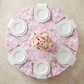 Pink French Toile Round Tablecloth Size: 120 in | Polyester | Wedding | Event | Wholesale by CV Linens