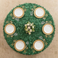 Leaf Petal Taffeta Round 120" Tablecloth - Emerald Green - CV Linens