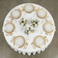 Large Payette Sequin Round 120" Tablecloth - White - CV Linens