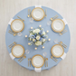 Dusty Blue Premium Polyester Round Tablecloth Size: 120 in | Wedding | Event | Wholesale by CV Linens