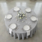 Gray/Silver Economy Polyester 120" Round Tablecloth | Wedding | Event | Wholesale by CV Linens