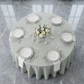 Gray/Silver Premium Polyester Round Tablecloth Size: 120 in | Wedding | Event | Wholesale by CV Linens