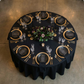 Scuba 120" Round Tablecloth - Black - CV Linens