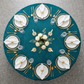 Velvet 132" Round Tablecloth - Dark Turquoise - CV Linens