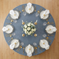 Velvet 120" Round Tablecloth - Dark Slate Blue - CV Linens
