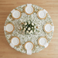 Olive Green French Toile Round Tablecloth Size: 132 in | Polyester | Wedding | Event | Wholesale by CV Linens