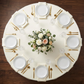 Lamour Satin 132" Round Tablecloth - Ivory - CV Linens