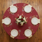 Apple Red Economy Polyester 132" Round Tablecloth | Wedding | Event | Wholesale by CV Linens