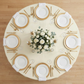 Off White Economy Polyester 132" Round Tablecloth | Wedding | Event | Wholesale by CV Linens