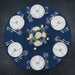 Navy Blue Premium Polyester 132" Round Tablecloth | Wedding | Event | Wholesale by CV Linens