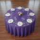 Purple Round Premium Polyester Tablecloth Size: 132 in | Wedding | Event | Wholesale by CV Linens
