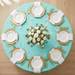 Turquoise Round Premium Polyester Tablecloth Size: 132 in | Wedding | Event | Wholesale by CV Linens