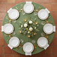 Willow Green Premium Polyester 132" Round Tablecloth | Wedding | Event | Wholesale by CV Linens
