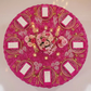 Wedding Rosette SATIN 132" Round Tablecloth - Fuchsia - CV Linens