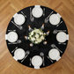 Velvet 132" Round Tablecloth - Black - CV Linens