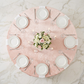 Velvet 132" Round Tablecloth - Blush/Rose Gold - CV Linens
