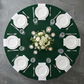 Velvet 132" Round Tablecloth - Emerald Green - CV Linens