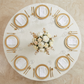 Velvet 132" Round Tablecloth - Ivory - CV Linens
