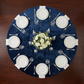 Velvet 132" Round Tablecloth - Navy Blue - CV Linens