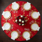 Velvet 132" Round Tablecloth - Red - CV Linens