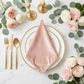 Velvet 20"x20" Linen Napkin - Blush/Rose Gold - CV Linens
