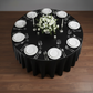 Lifestyle_Top_Black Satin Round Tablecloth Size: 120 in