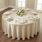 Lifestyle_Top_Champagne Satin Round Tablecloth Size: 132 in