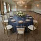 Lifestyle_Top_Navy Blue Lamour Satin Round Tablecloth Size: 132 in
