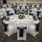 Lifestyle_Top_Navy Blue Standard Satin Chair Sash Size: 6 X 108 in