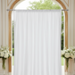 Top view - White accordion crinkle drape in event setting