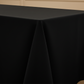 Lifestyle_ Detail_Black Premium Polyester King Rectangular Tablecloth (Square Corners) Size: 108 X 156 in 