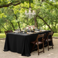 Lifestyle_ Front_Black Premium Polyester King Rectangular Tablecloth (Square Corners) Size: 108 X 156 in 