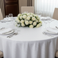 Lifestyle_ Front_White Glitz Sequins Round Tablecloth Size: 120 in