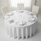 Lifestyle_ Top_White Glitz Sequins Round Tablecloth Size: 120 in