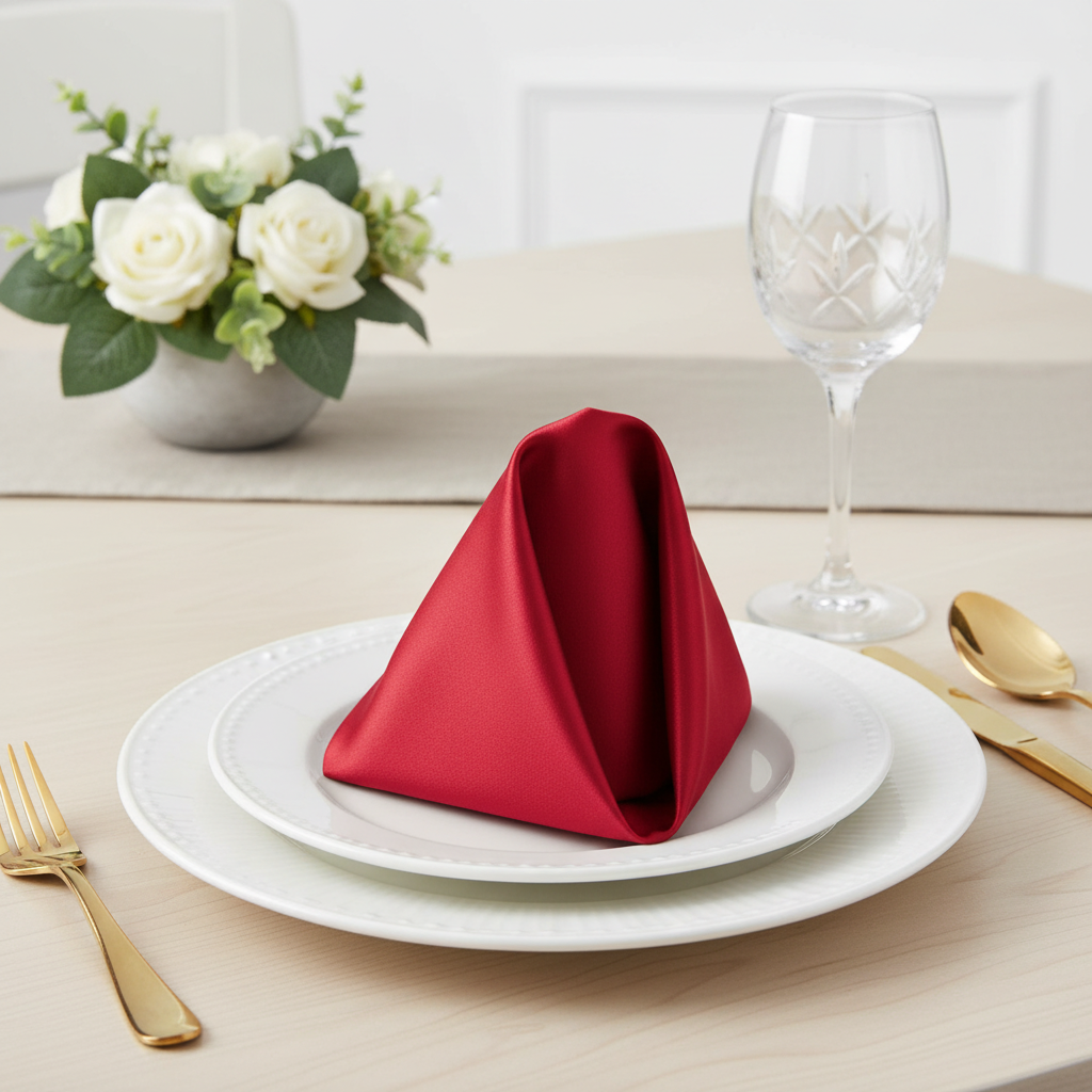 Apple Red Satin Napkin - New Fold Lifestyle