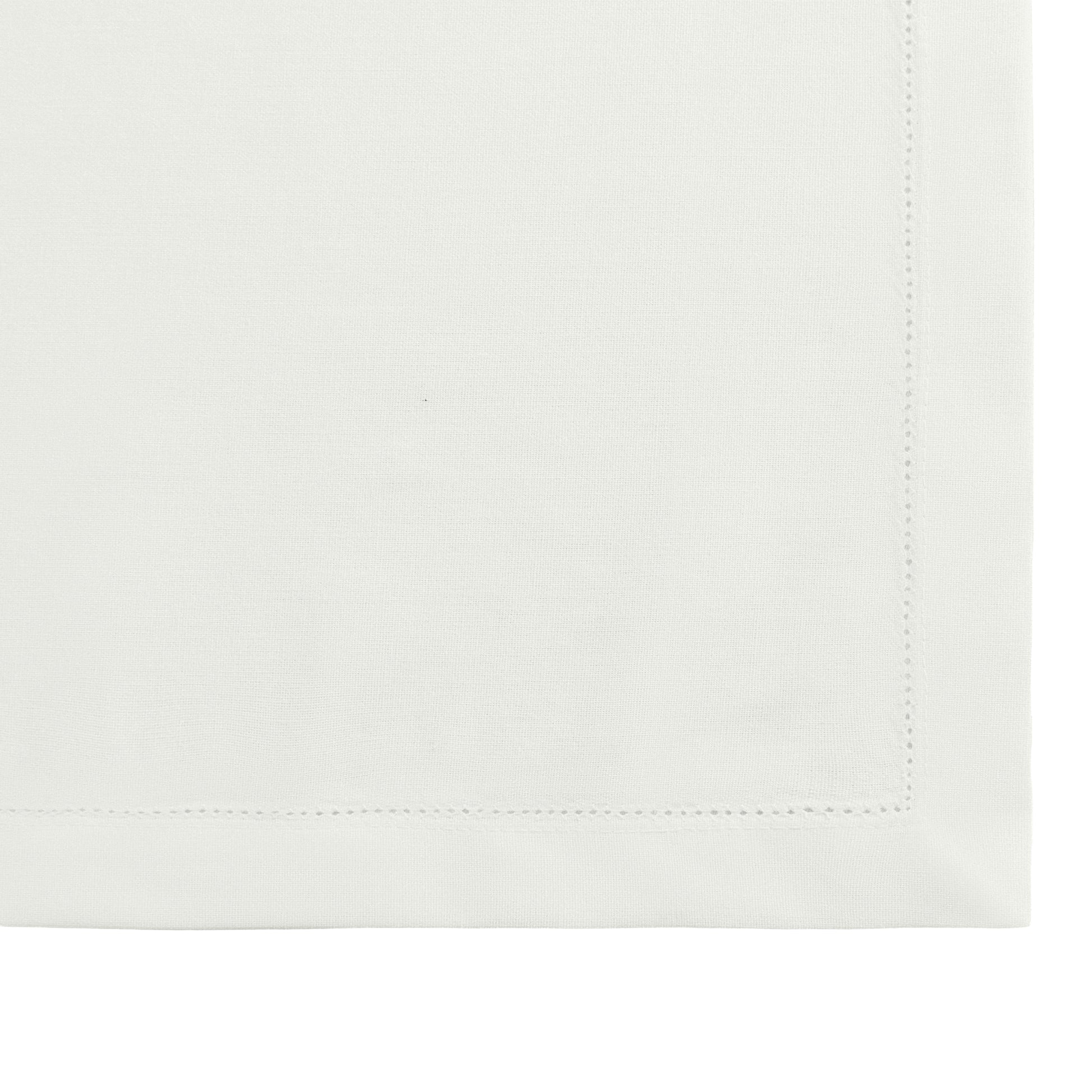 Light Ivory/Off White Hemstitch Linen Napkins edge close up