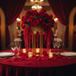 valentines fron setup with Luxe Drum Table Centerpiece Stand - Gold
